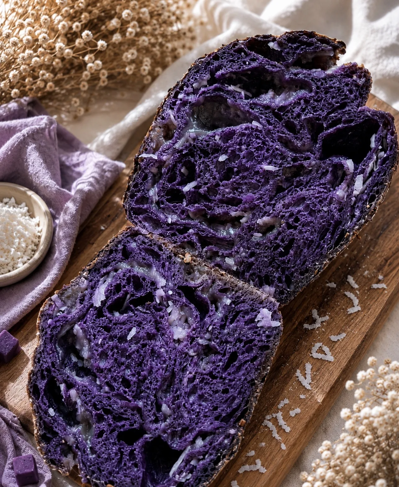 Ube sourdough from Midori Bakes